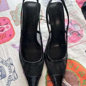 Elegant Black Slingback Heels